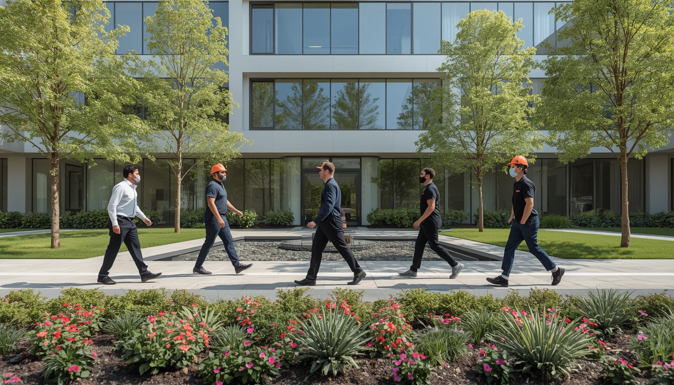 Office workers on an outdoor movement break guided by Rinsennrefine